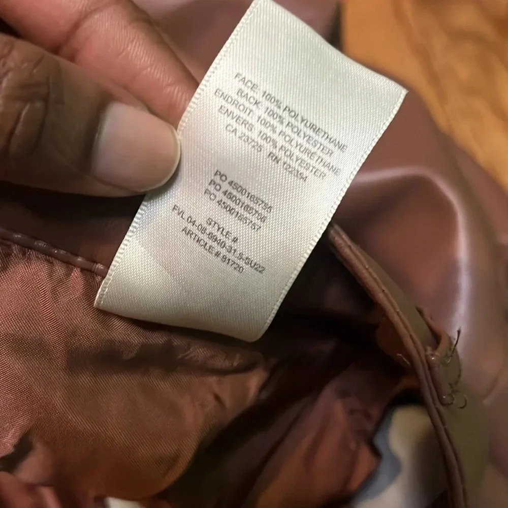 Wilfred Faux Leather Camel Pants size 8 - Picture 8 of 8